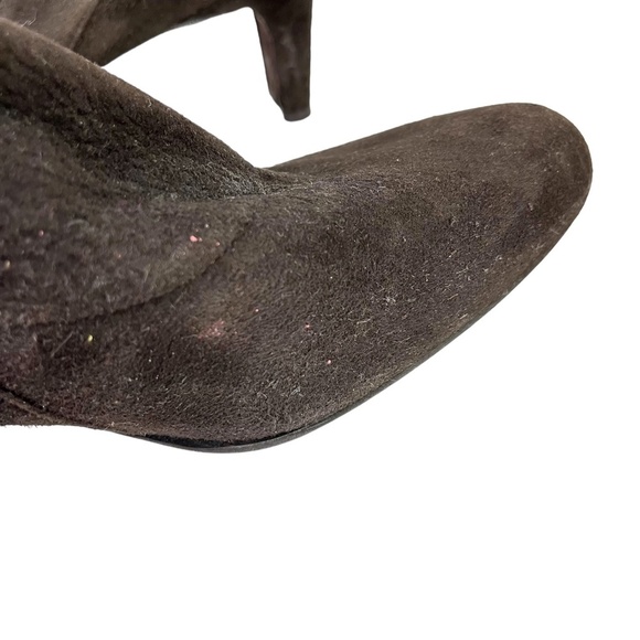 STUART WEITZMAN Chocolate Brown Genuine Leather Suede High Heels Shoes 9.5 W - Picture 12 of 16